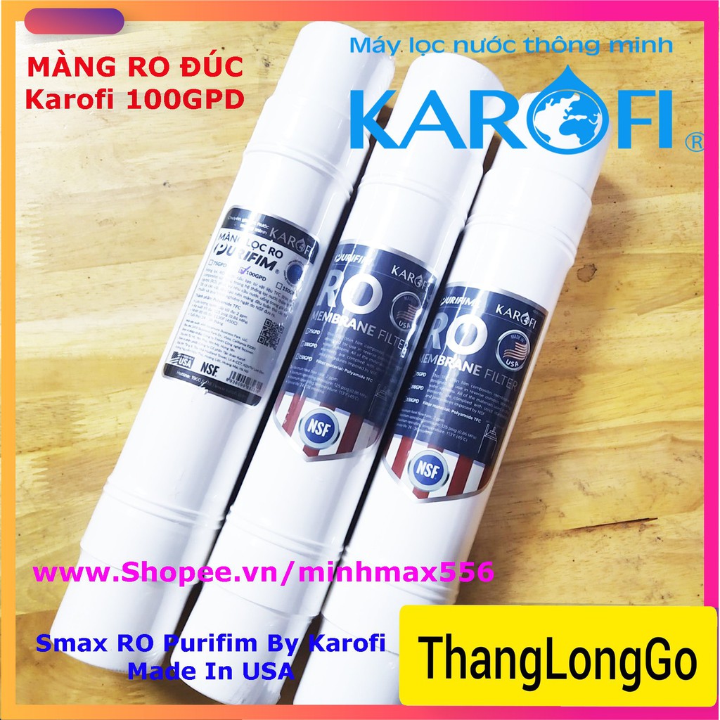 MÀNG RO KAROFI SỐ 4 MỚI [CHÍNH HÃNG] - LÕI LỌC NƯỚC SỐ 4 RO KAROFI - MÀNG RO PURIFIM KAROFI USA 100 GDP