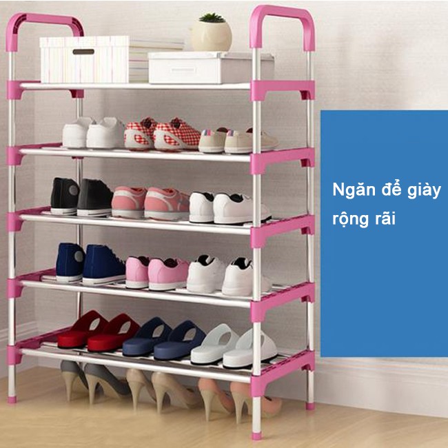 Kệ Để Giày Dép Inox 5 Tầng Hàn Quốc Cao Cấp - Kệ Để Giầy Dép Cao Cấp Đa Năng