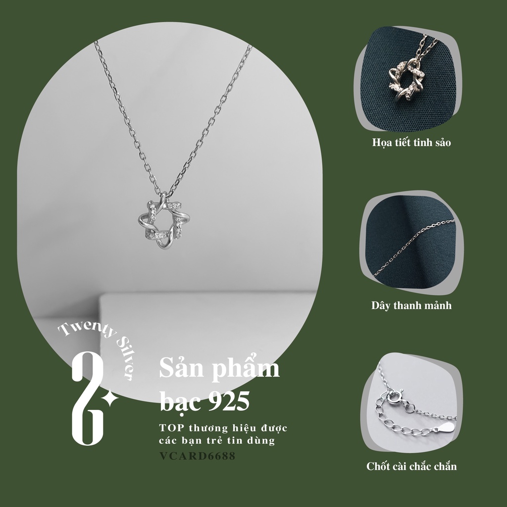 Dây Chuyền Nữ Bạc S925 Infinite Circle VCARD6688. Vòng Cổ Nữ Bạc 20Silver