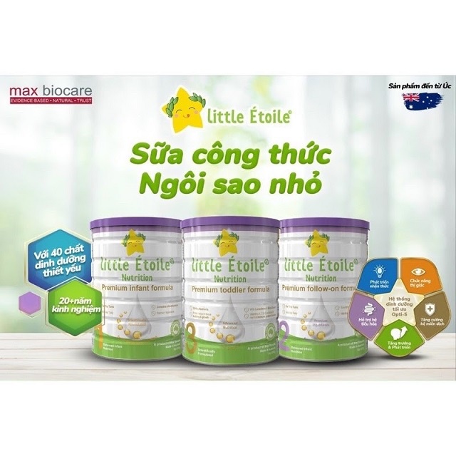 Sữa bột ngôi sao nhỏ Little Étoile Úc đủ số 1 2 3 4 (800g) nguyên liệu từ thiên nhiên mẫu mới date mới nhất