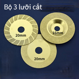Bộ 3 Đĩa cắt,Đá mài kim cương 100mm