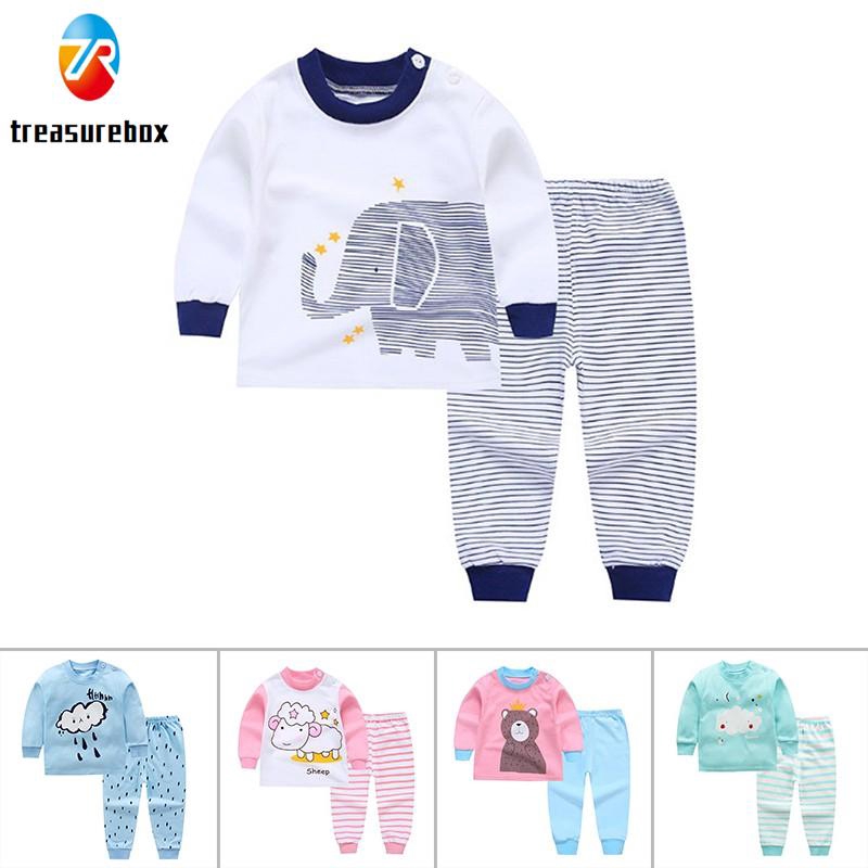 Bộ Đồ Ngủ 2 Món Áo Thun Cotton + Quần Dài Cho Bé