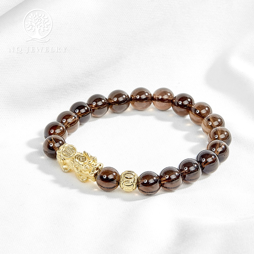 Vòng tay phối charm tỳ hưu bạc mà vàng 24k - NQ Jewelry
