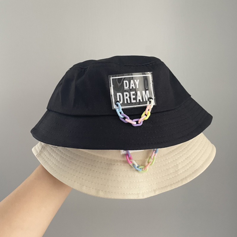 Mũ tai bèo phối dây xích thời trang phong cách hip hop cá tính dành cho bé