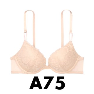 Áo lót USA 34A/A75 - nude ren hoa (85) Favorite T Push-up nâng ngực, Champagne Lace - Victoria's Secret USA