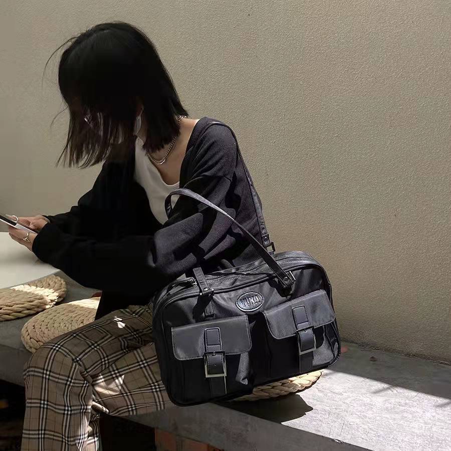 Two-pocket large-capacity handbag outdoor one-shoulder bag