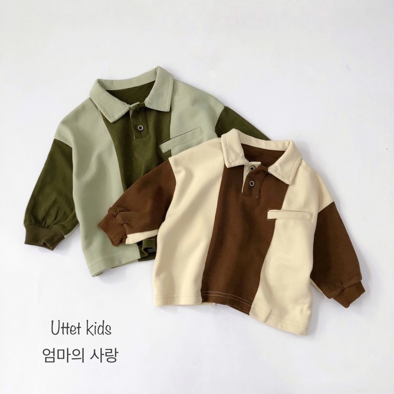ÁO POLO PHONG CÁCH HÀN QUỐC HÀNG CAO CẤP DÀNH CHO BÉ GÁI VÀ BÉ TRAI 1508