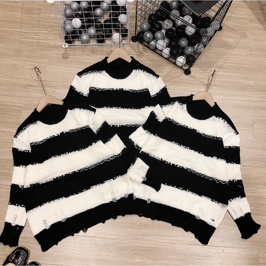 ÁO len mềm kẻ to siêu hót