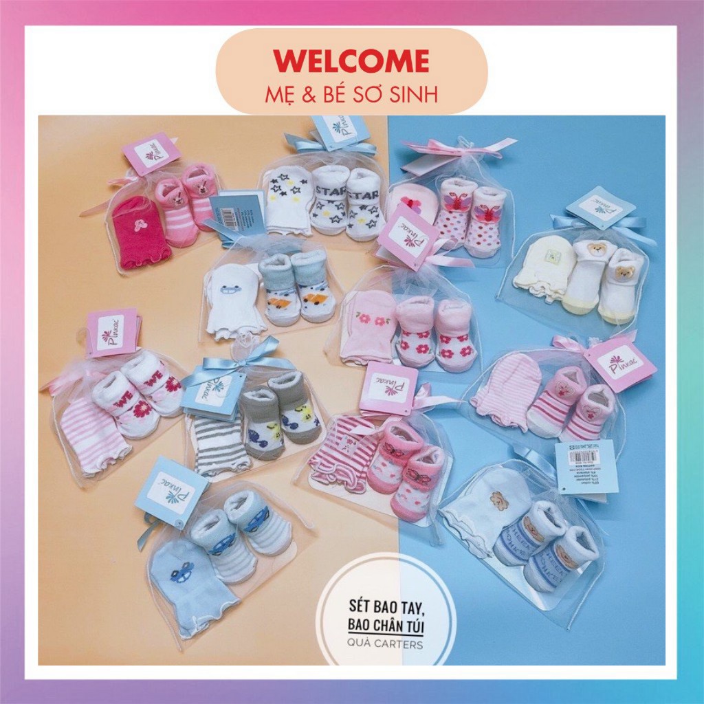 SET TẤT BAO TAY ⚡️FREESHIP⚡️ Set Tất Và Bao Tay Túi Quà Carter's Cho Bé Sơ Sinh Hàng Cao Cấp