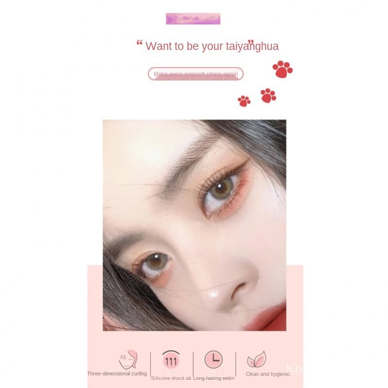 Dụng cụ uốn cong lông mi tự nhiên thiết kế hình chân mèo dễ thương
