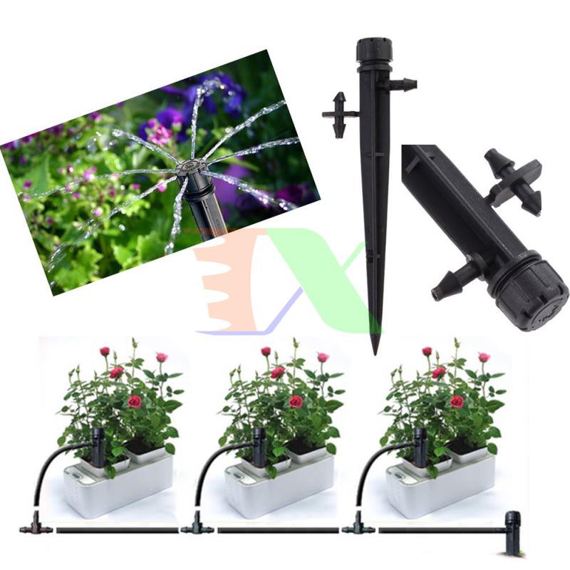Bộ Kit 16 Que cắm 8 tia đầy đủ + Van nước hẹn giờ FUJIN TX-DIY-075, Béc tưới hoa cây cảnh tự lắp DIY