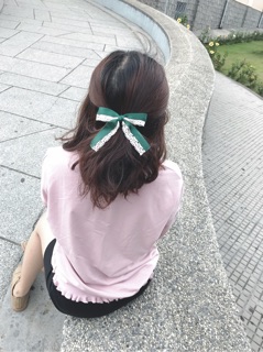 Cột tóc - kẹp tóc phối ren ruy băng