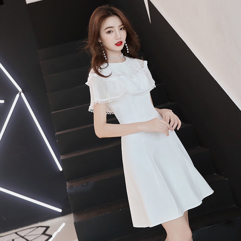 Đầm Ngắn Hở Vai Ôm Dáng Phong Cách Mới Thanh Lịch Đơn Giản Dành Cho Nữ Dự Tiệc