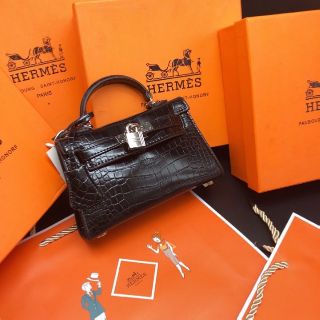 Túi chữ H vân rắn size 18 kèm túi giấy