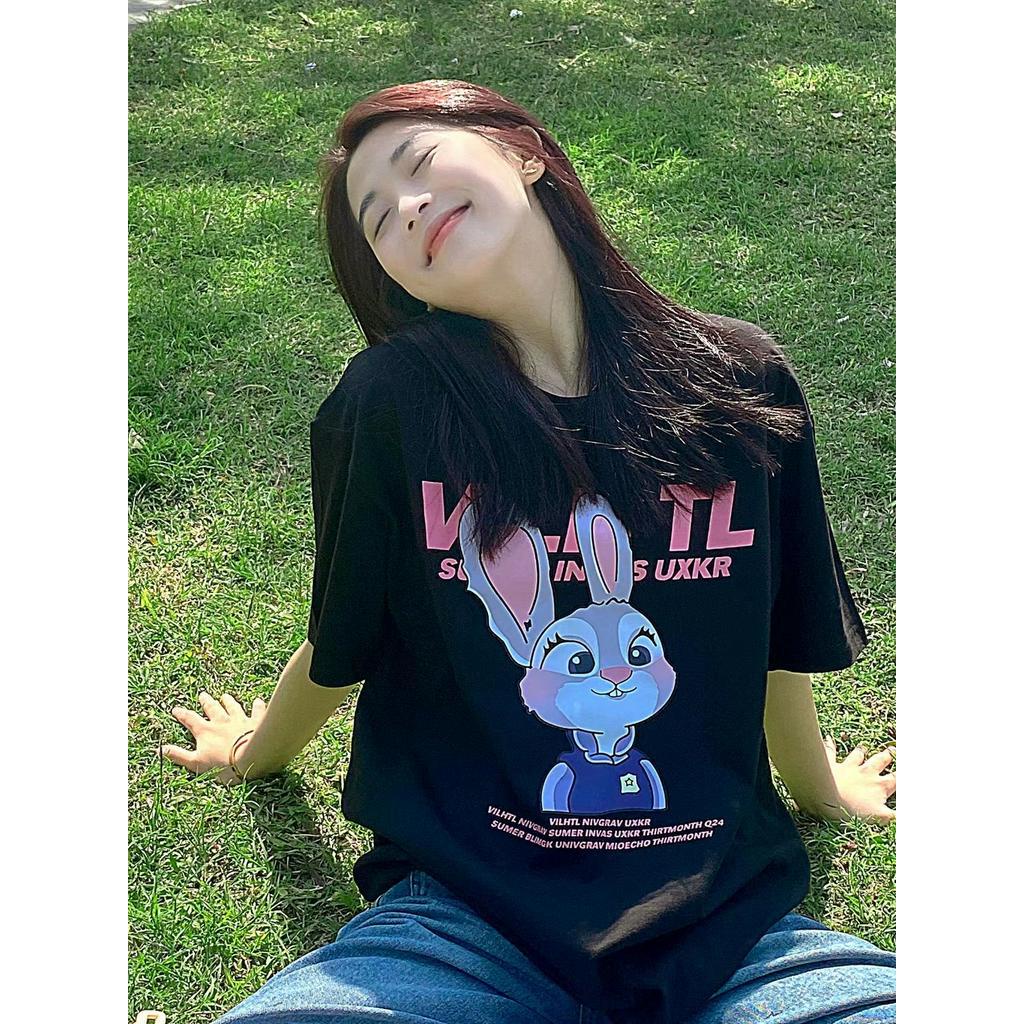 Áo Thun Cotton Ngắn Tay In Hoạt Hình Thời Trang Cá Tính 61324