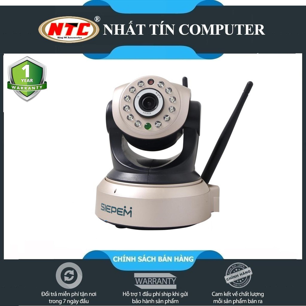 Camera IP Wifi SIEPEM S6203 Plus HD+ 960P - độ phân giải 1.3MP (Vàng đồng) - Chính Hãng