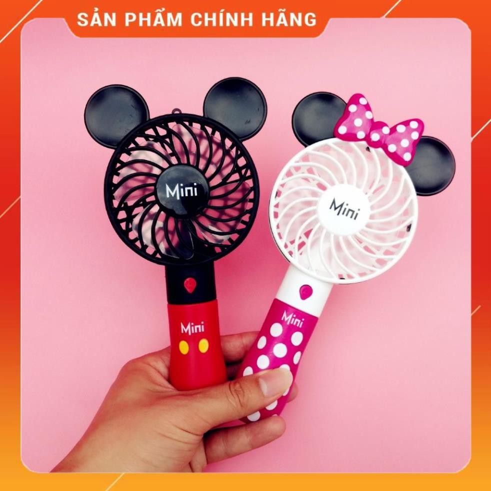 Quạt Sạc Usb Mini Cầm Tay Hình Chuột Mickey Minnie