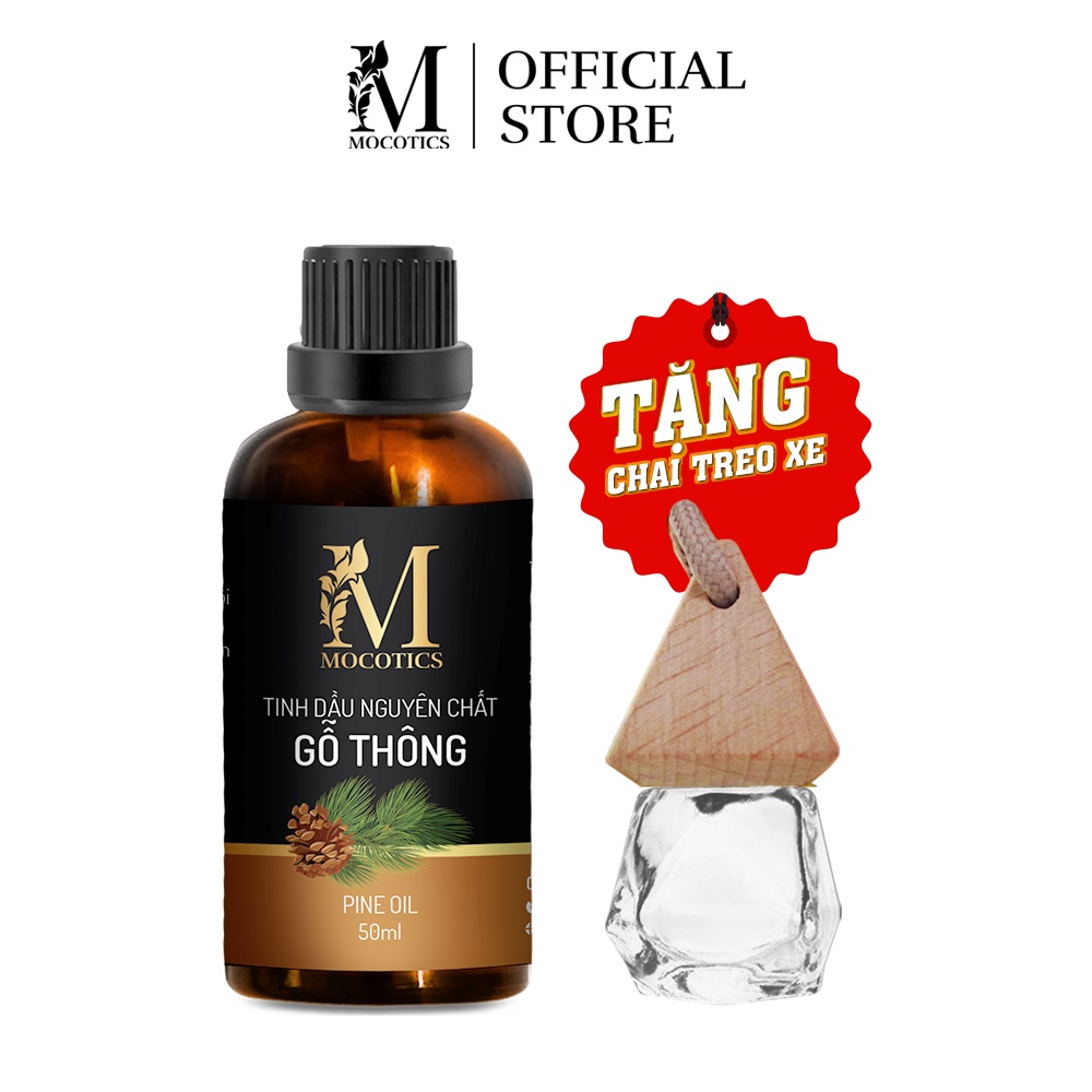 Tinh dầu gỗ thông Mocotics thiên nhiên nguyên chất, nhập khẩu Ấn Độ, giúp khử mùi và xông phòng , Chai 10ml/30ml/50ml