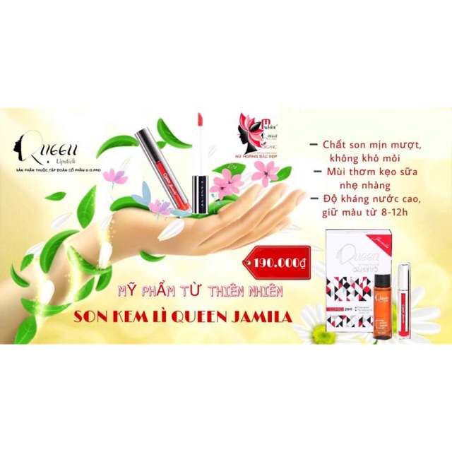 SON KEM LÌ QUEEN JAMILA [ TẶNG KÈM DẦU TẨY TRANG ]