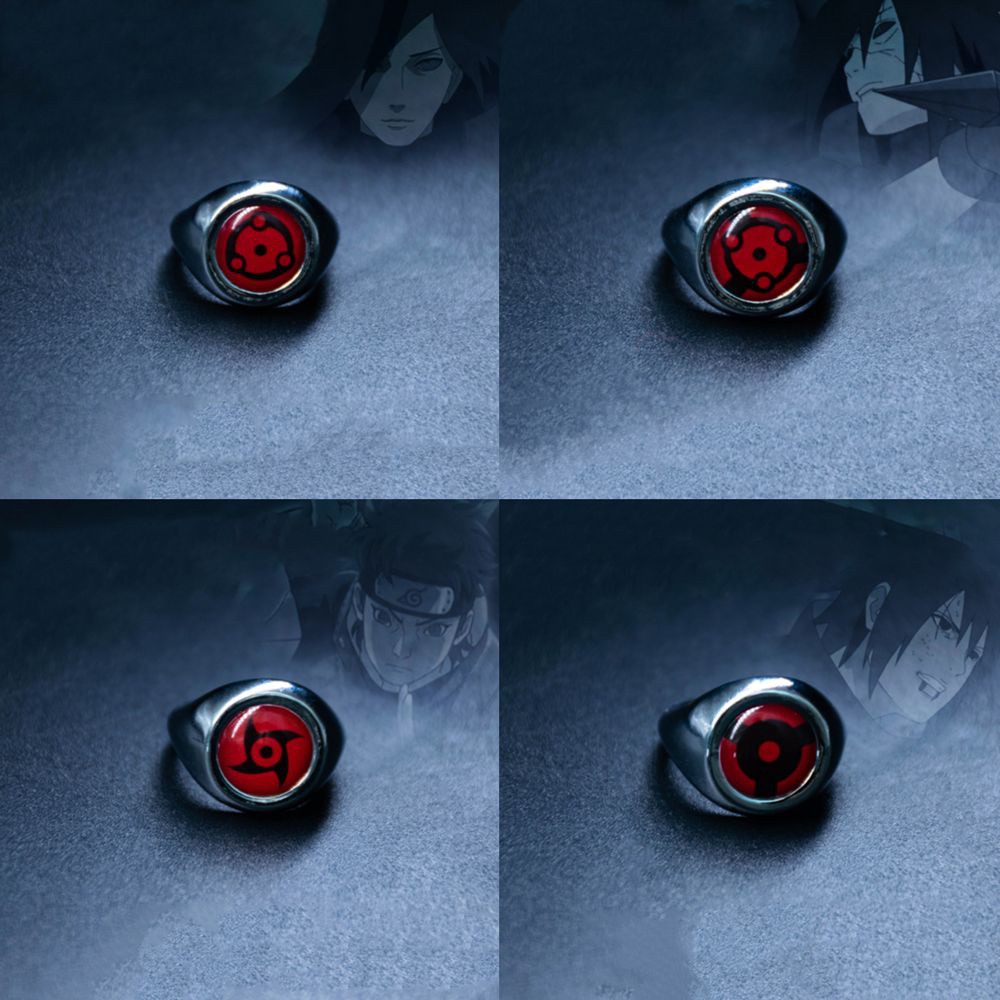 Nhẫn họa tiết hoạt hình Naruto Uchiha Itachi độc đáo thời trang cho nam và nữ