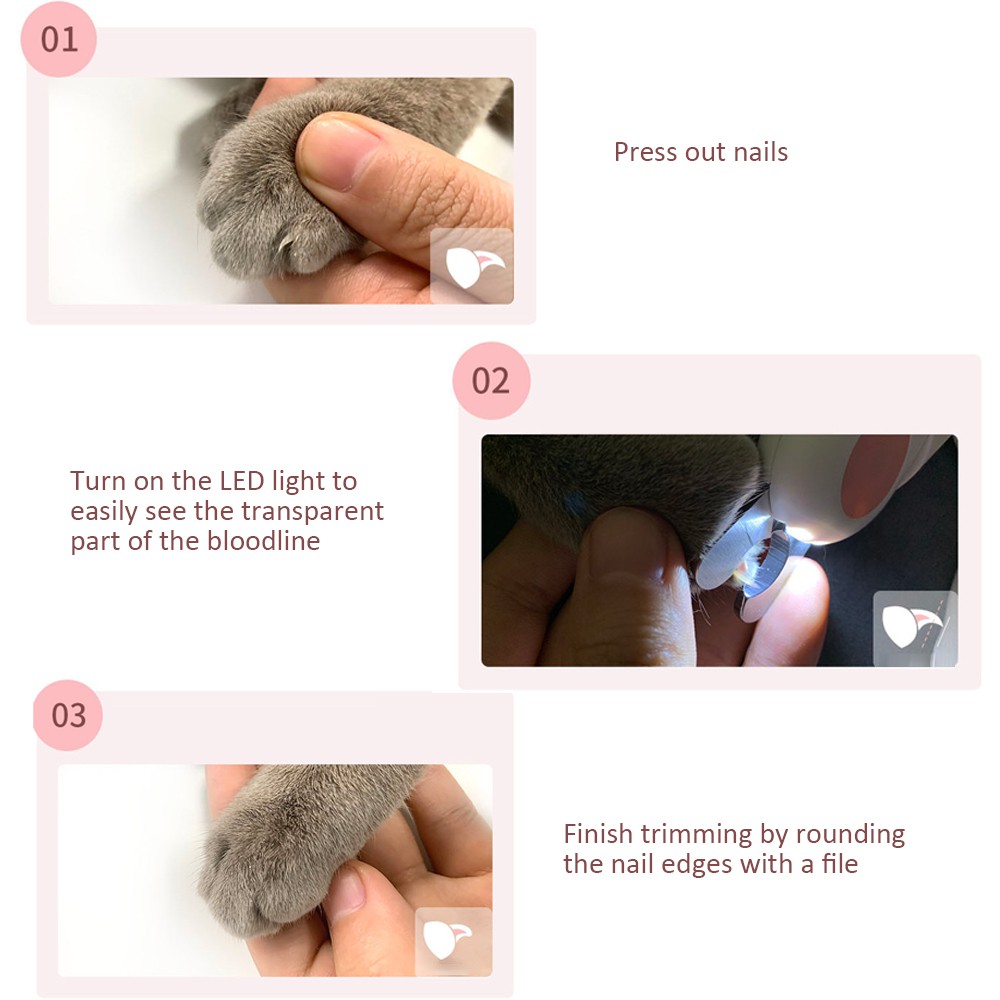 Kềm cắt móng cho thú cưng tích hợp đèn led chuyên nghiệp tiện dụng