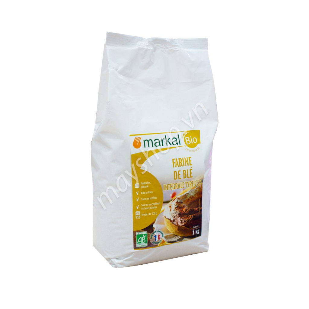 Bột mì nguyên cám hữu cơ Markal T150 (1kg)