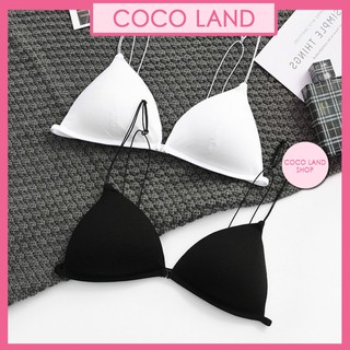 Áo Bra Cotton Dây Mảnh ❣️ FREESHIP ❣️ [AOBRA] Áo Bra Mút Mỏn -Áo Bralette áo bra không gọng mút mỏng tháo được COCO LAND