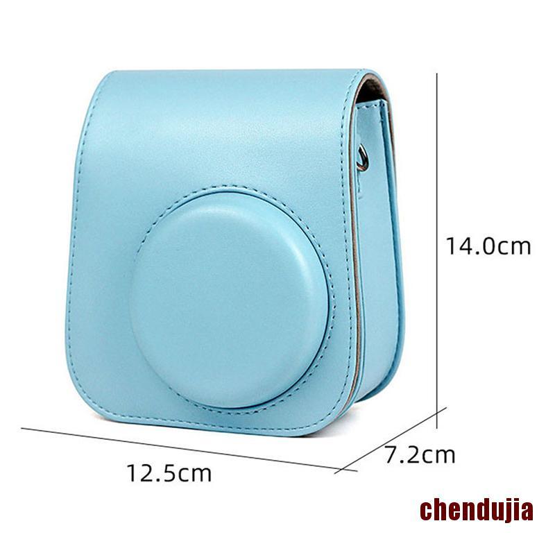 Túi Đựng Máy Ảnh Chenjia Bằng Da Pu Kèm Dây Đeo Vai Tiện Dụng Cho Instax