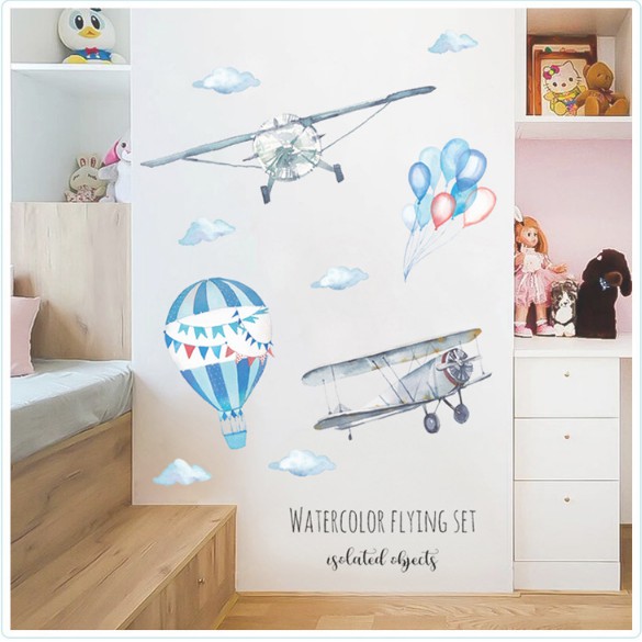 Decal trang trí tường - Bầu Trời WATERCOLOR