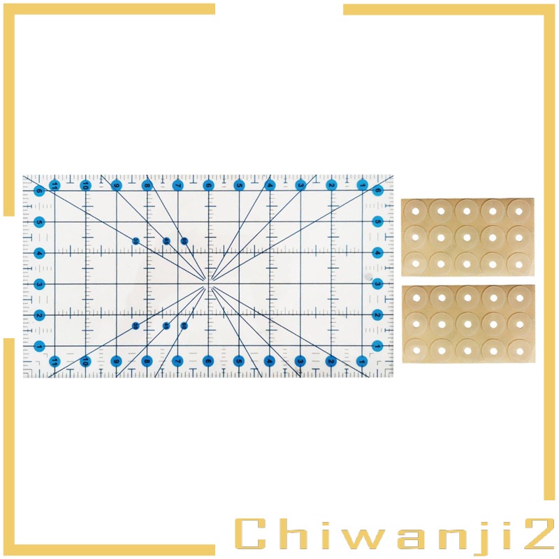 Thước Đo Hình Chữ Nhật Bằng Acrylic Trong Suốt 6.5x12in Chiwanji2