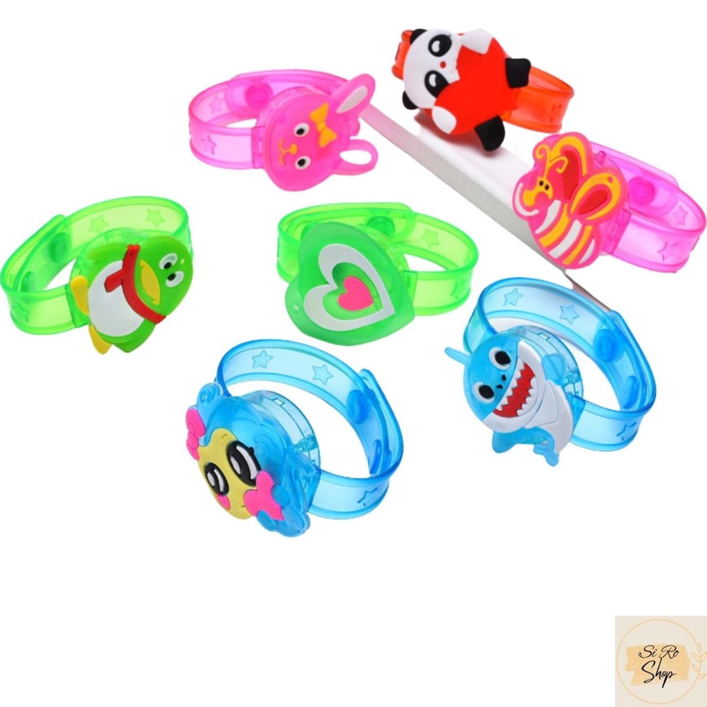 Đồng hồ phát sáng, vòng đeo tay đèn LED có nhiều hình thú dễ thương, quà tặng yêu thích cho bé