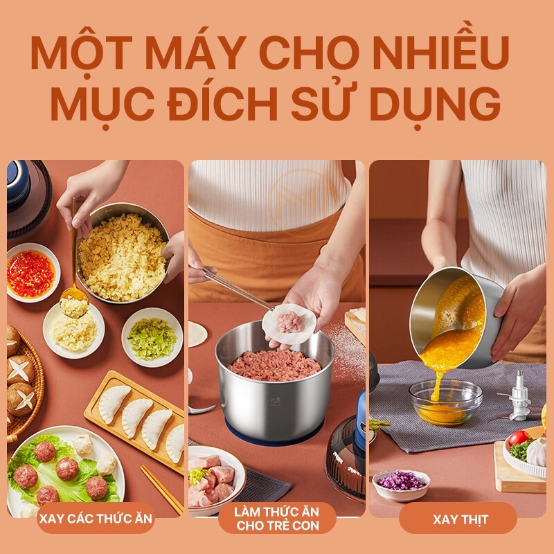 [Mã ELHAMS5 giảm 6% đơn 300K] Máy xay thịt đa năng Deerma JR02