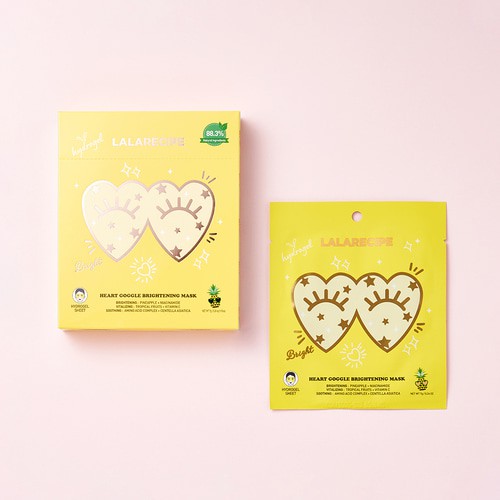 Mặt Nạ Thạch Dưỡng Trắng Sáng Da Vùng Mắt, Gò Má LALARECIPE Heart Goggle Brightening Mask 7g