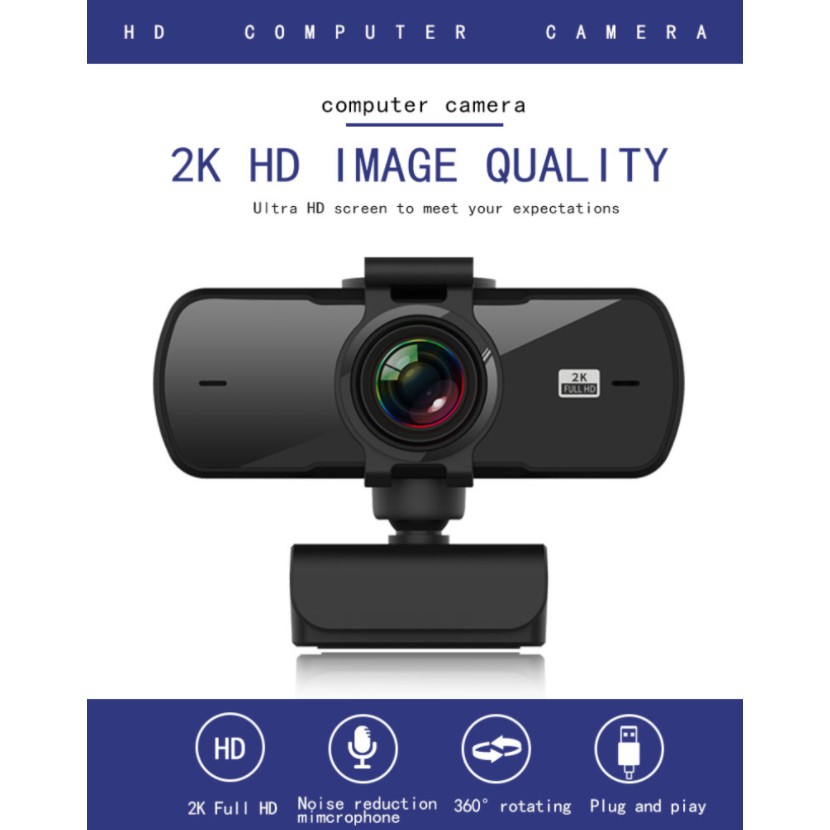Webcam 100% 2k Hd Kèm Mic Cho Pc | BigBuy360 - bigbuy360.vn