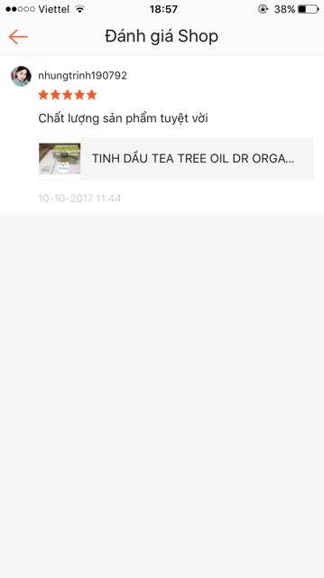 Tinh Dầu Tràm TEA TREE OIL DR ORGANIC ĐỦ BILL ANH