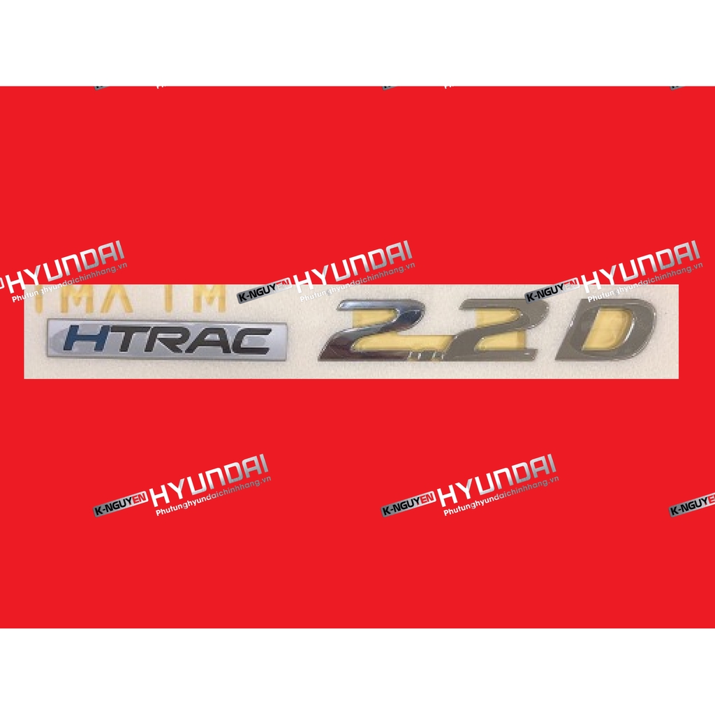 Logo chữ premium Santafe "HTRAC" Hyundai Santafe 2019 2020 2021