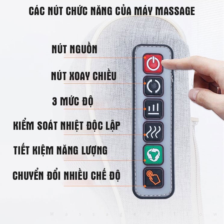 Gối massage cổ vai gáy hồng ngoại, máy toàn thân đa năng cao cấp MAZ5, máy massage trị liệu - BH 12 tháng