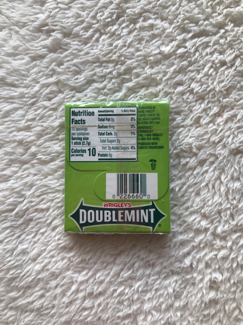 kẹo cao su Wrigley's Doublemint Spearmint Gum (17-Piece)15miếng - mỹ