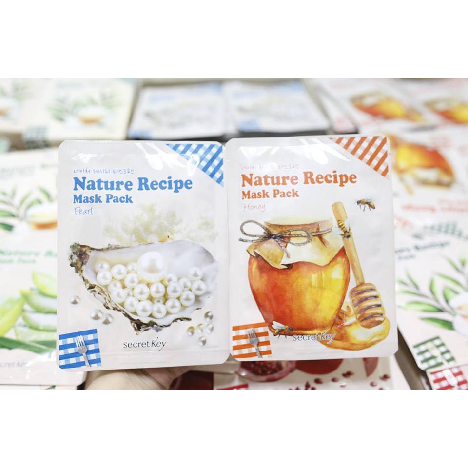 Combo 5 miếng mặt Nạ Dưỡng Da Secret Key Nature Recipe Mask Pack.