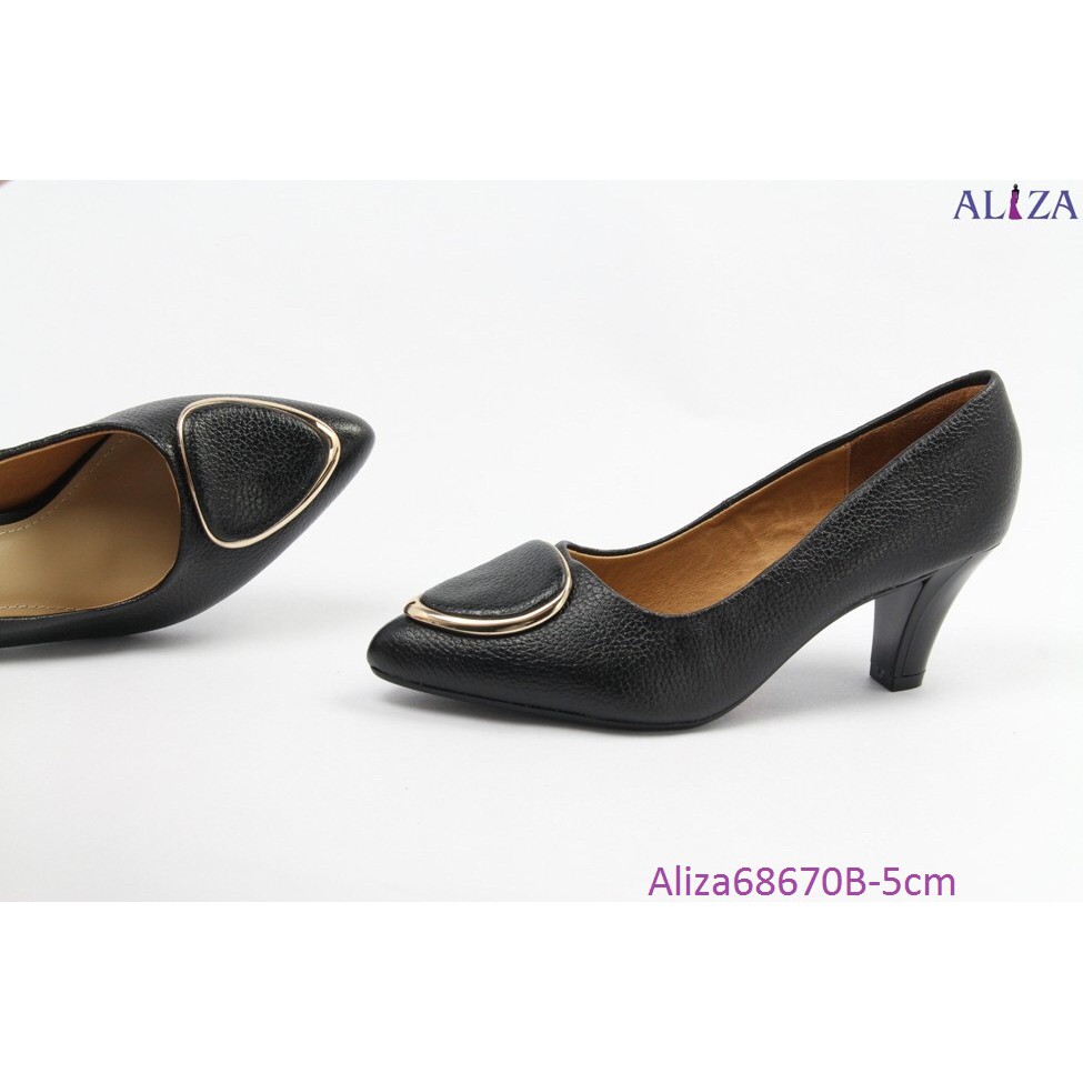 [Mã FAMALLT5 giảm 15% đơn 150k] Aliza - Giày công sở da bò gót trụ 5cm 68670B