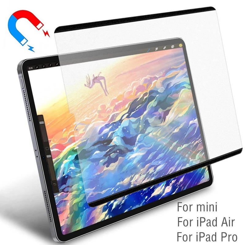 Miếng Dán Bảo Vệ Màn Hình Từ Tính Cho iPad 9th Gen 10.2 9th 8th 7th Generation Pro 11 10.5 Air 5 4 3 2 1 Mini 6 5 9.7 6th 5th