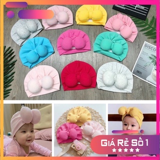 Turban, nón cotton cho bé gái