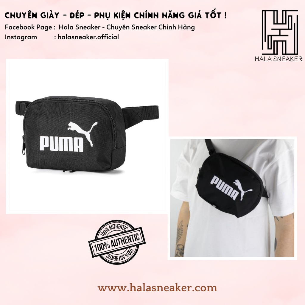 Túi Puma Chính Hãng Đeo Chéo - Đeo Hông - Đeo Ngực Phase Waist Bag 076908 01 - Túi Nam Nữ Authentic - Hala Sneaker