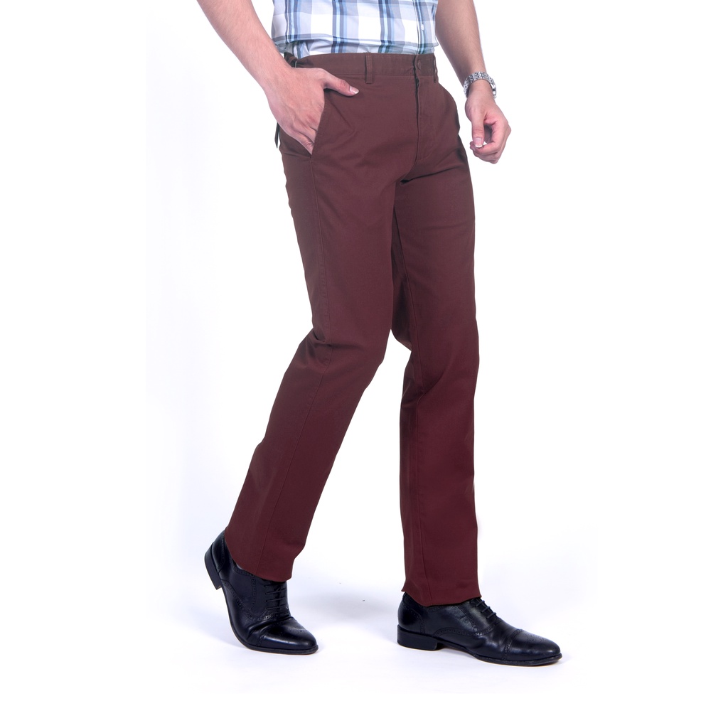 Quần kaki nam không ly màu đỏ đun May 10 mã 020117552 #15