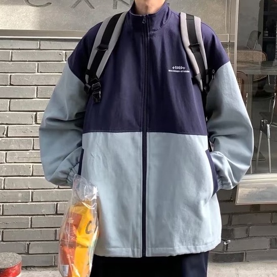 Áo Khoác Bóng Chày Cổ Đứng Phong Cách Hồng Kông Cá Tính Cho Nam áo chống nắng nam cao cấp Đánh vần màu