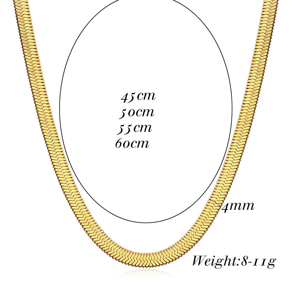Vòng cổ Thép Titan Mạ Vàng 18K Mặt Hình Rắn Thời Trang Cho Nữ