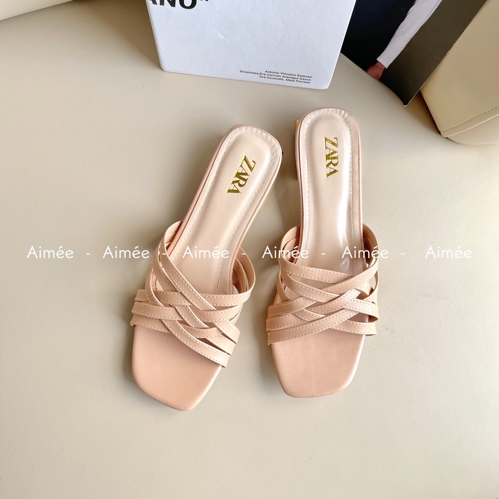 Dép Đan Dây Chéo Đế Phối Đồng Cao 3 Phân Lên Chân Sang Chảnh Nhẹ Nhàng