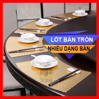 Khăn lót chén dĩa cánh quạt tứ giác cho bàn tròn đủ kiểu bàn 45x29cm