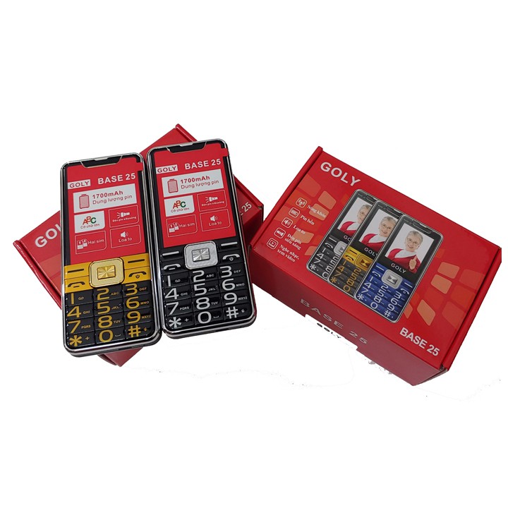  Điện thoại Goly Base 25 Phím số to, Loa 3D siêu lớn , Pin khủng - Hàng chính hãng | BigBuy360 - bigbuy360.vn
