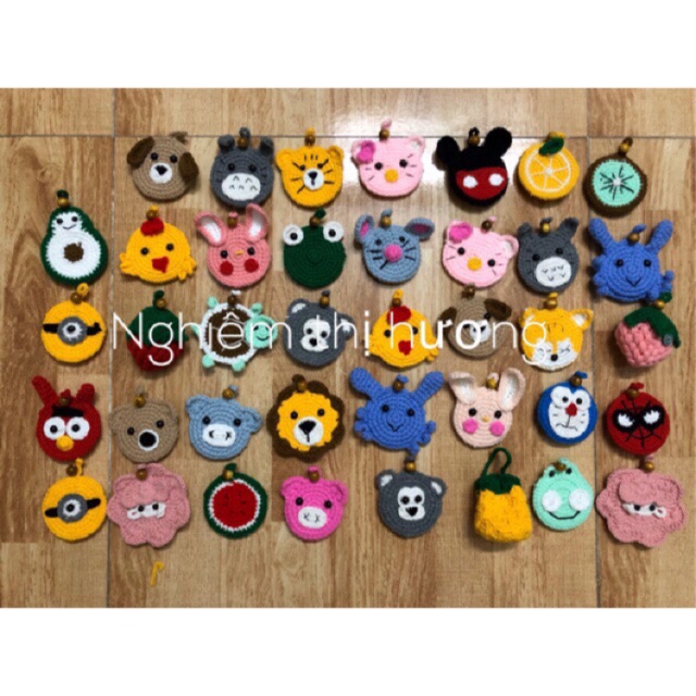 Túi đựng tỏi cho bé sơ sinh nhiều mẫu tránh vía bằng len made by huong có hạt dâu tằm